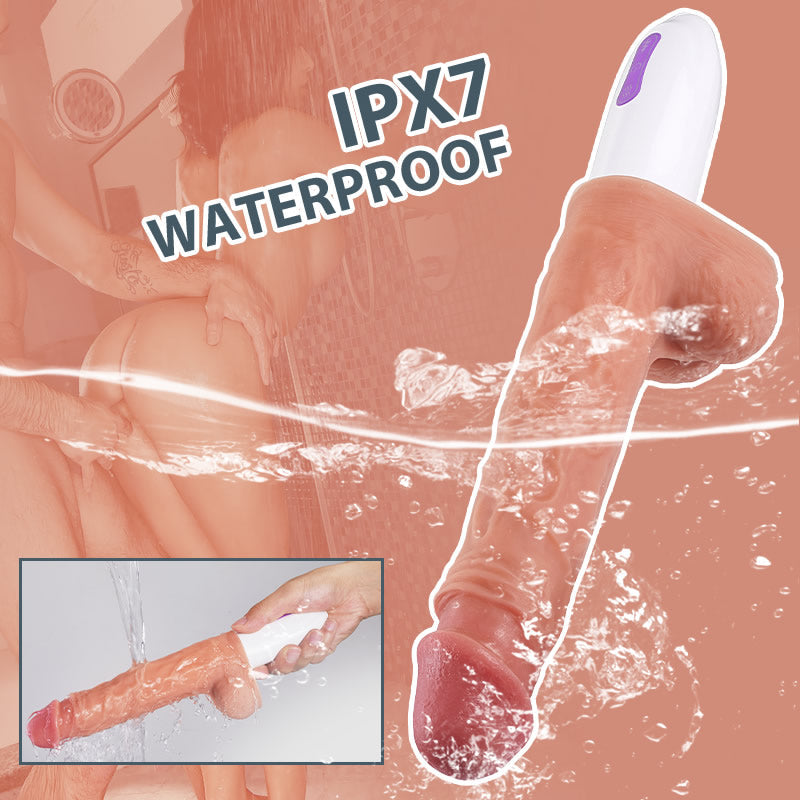 Cal-8 Thrusting Rotating Vibrating Multi-angle Heating Dildo Remote Control Sex Machine