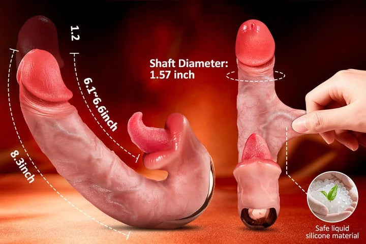 Tongue Pounder App-Controlled Thrusting & Licking Dildo