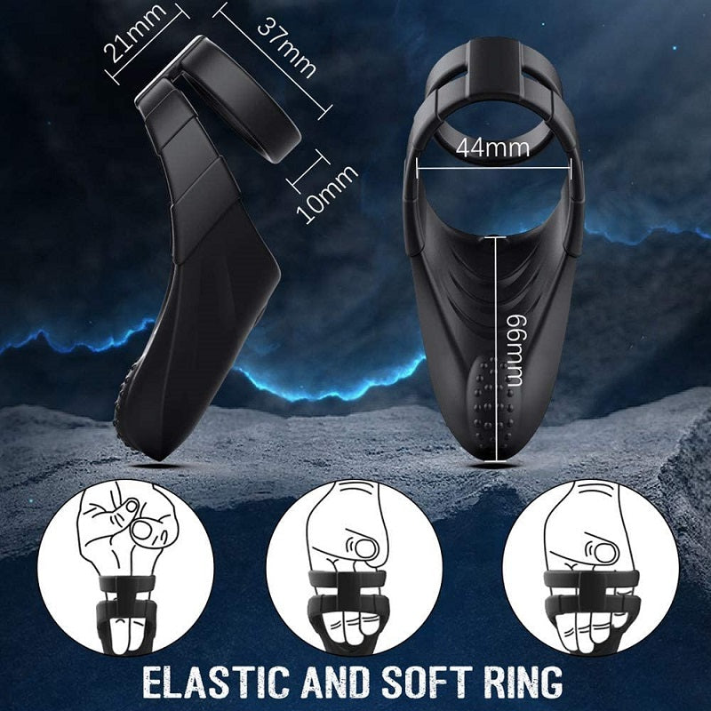 Flexible dual-ring wearable fit illustration