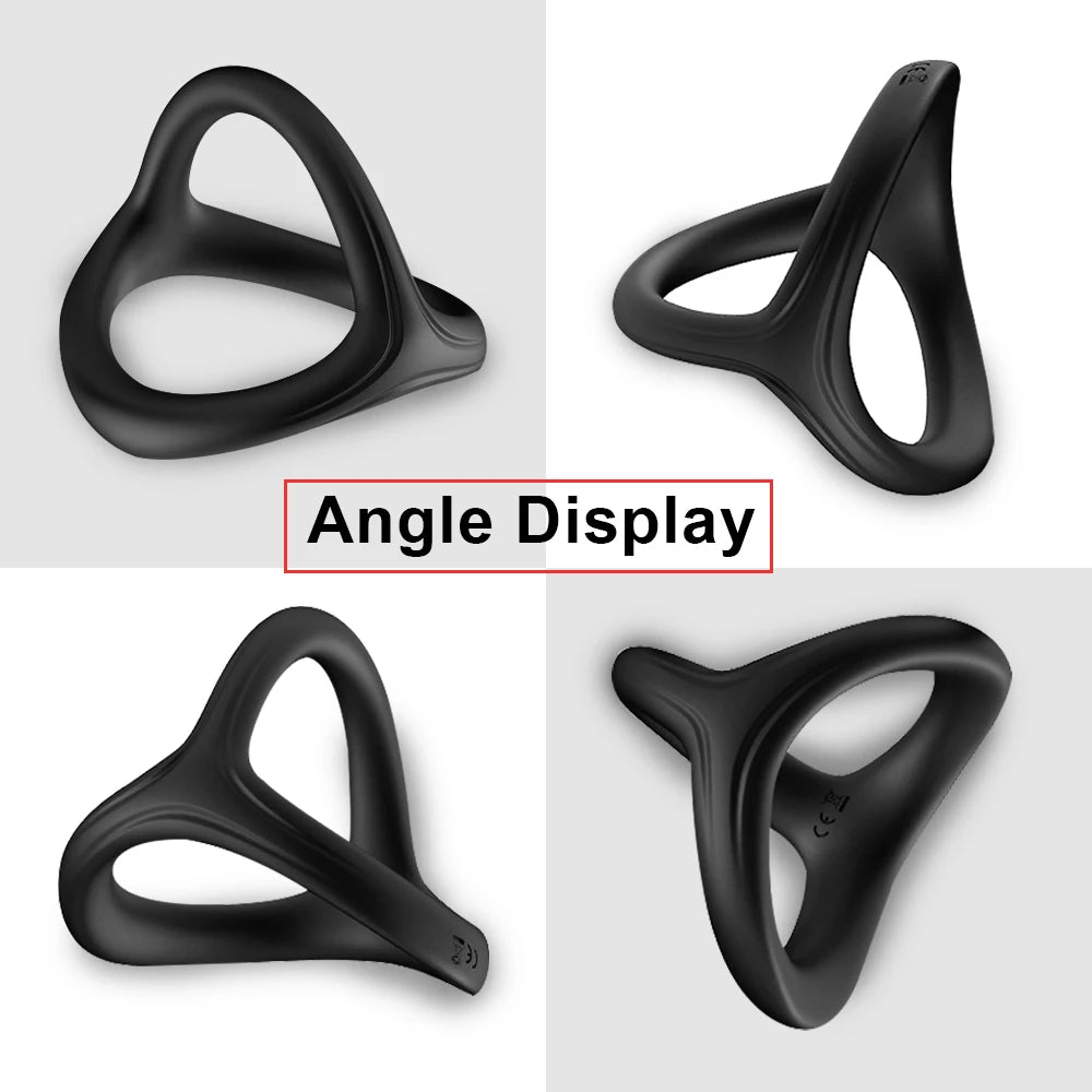 Stretchable silicone penis ring design
