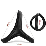Three-opening flexible cock ring structure