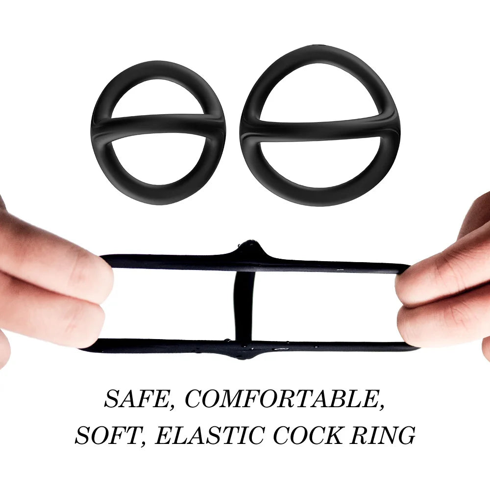 Ergonomic wearable silicone cock ring