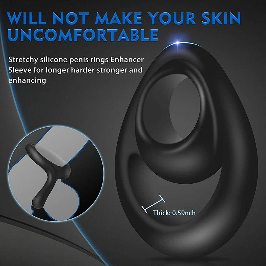 Black flexible dual-ring silicone design