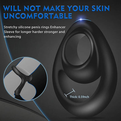 Black flexible dual-ring silicone design