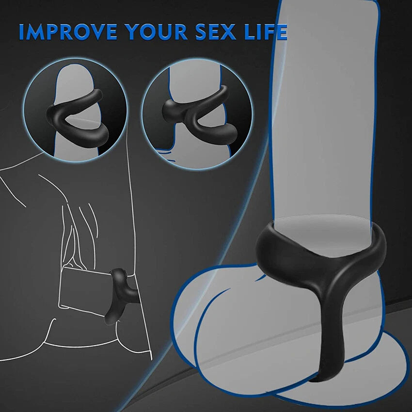 Flexible dual-ring cock ring fit and shape