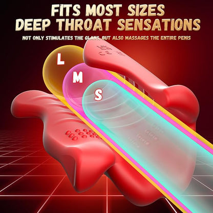 Flexible open-wing glans vibrator fit illustration