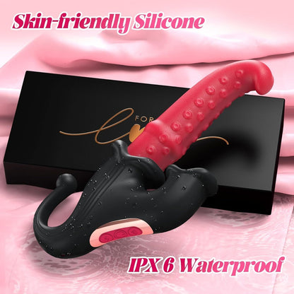 Polite Sinner 4-in-1 thrusting silicone vibrator – product view 4