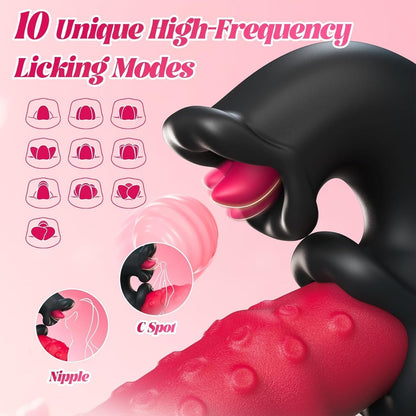 Polite Sinner 4-in-1 thrusting silicone vibrator – product view 6