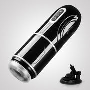 Chainsaw black stroker with suction-cup stand