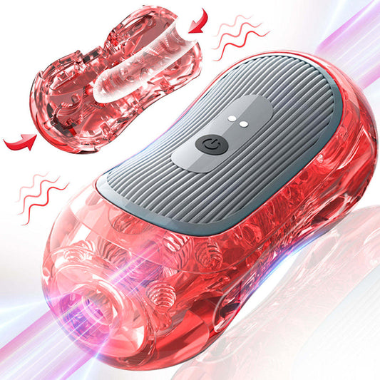 Peanuts dual-motor vibrating male stroker product view