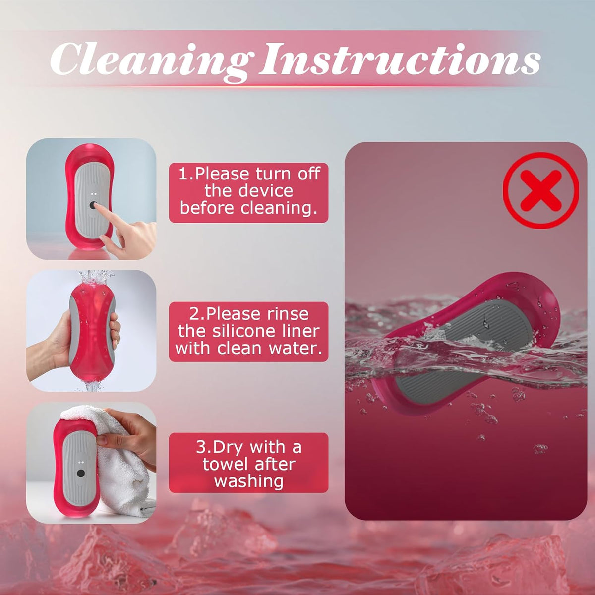 Peanuts stroker cleaning instructions