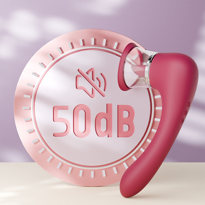 Pacifier red silicone vibrator product view