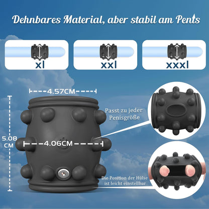 Flexible textured vibrating ring dimensions and fit