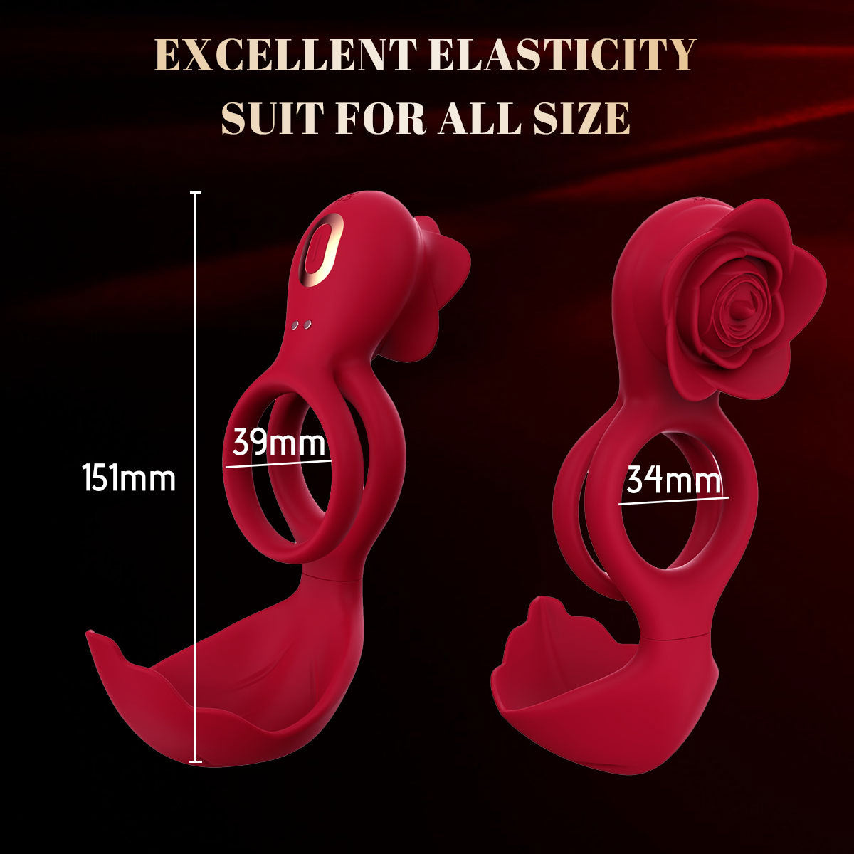 JRUEDEN vibrating cock ring English feature image showing stimulation areas
