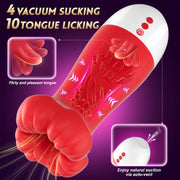 Cherry glans vibrator with four suction levels and ten tongue patterns