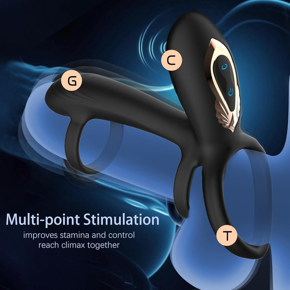 WaveSync Pro three-ring design and vibration zones
