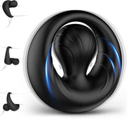 Black AXE vibrating ring with flexible central bulb