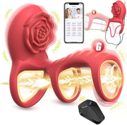 Triple-ring rose vibrator with app and remote control