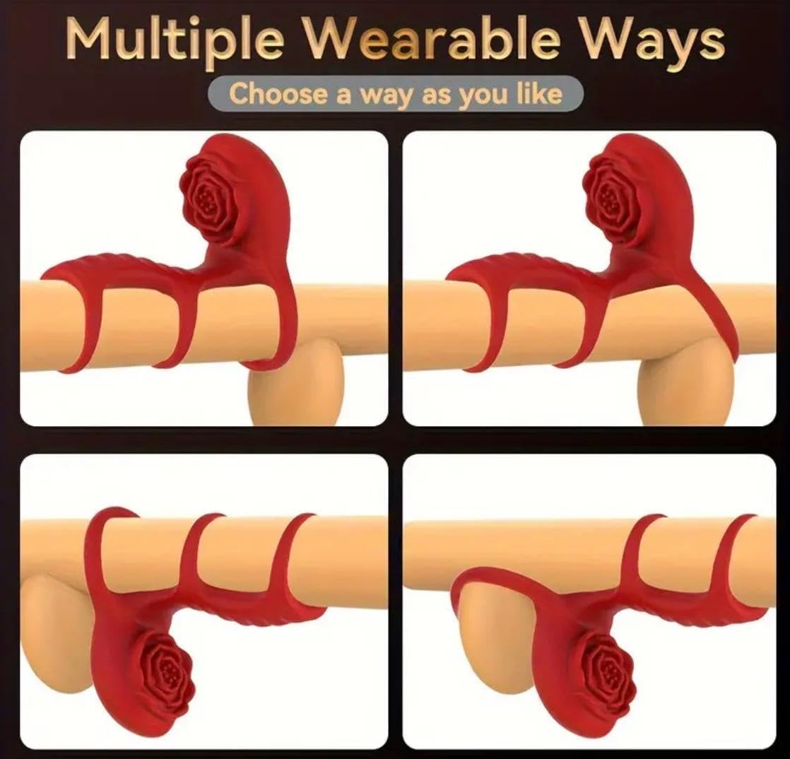 Multiple wearable positions for triple-ring vibrator