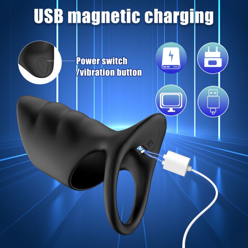 Magnetic USB charging for vibrating cock ring