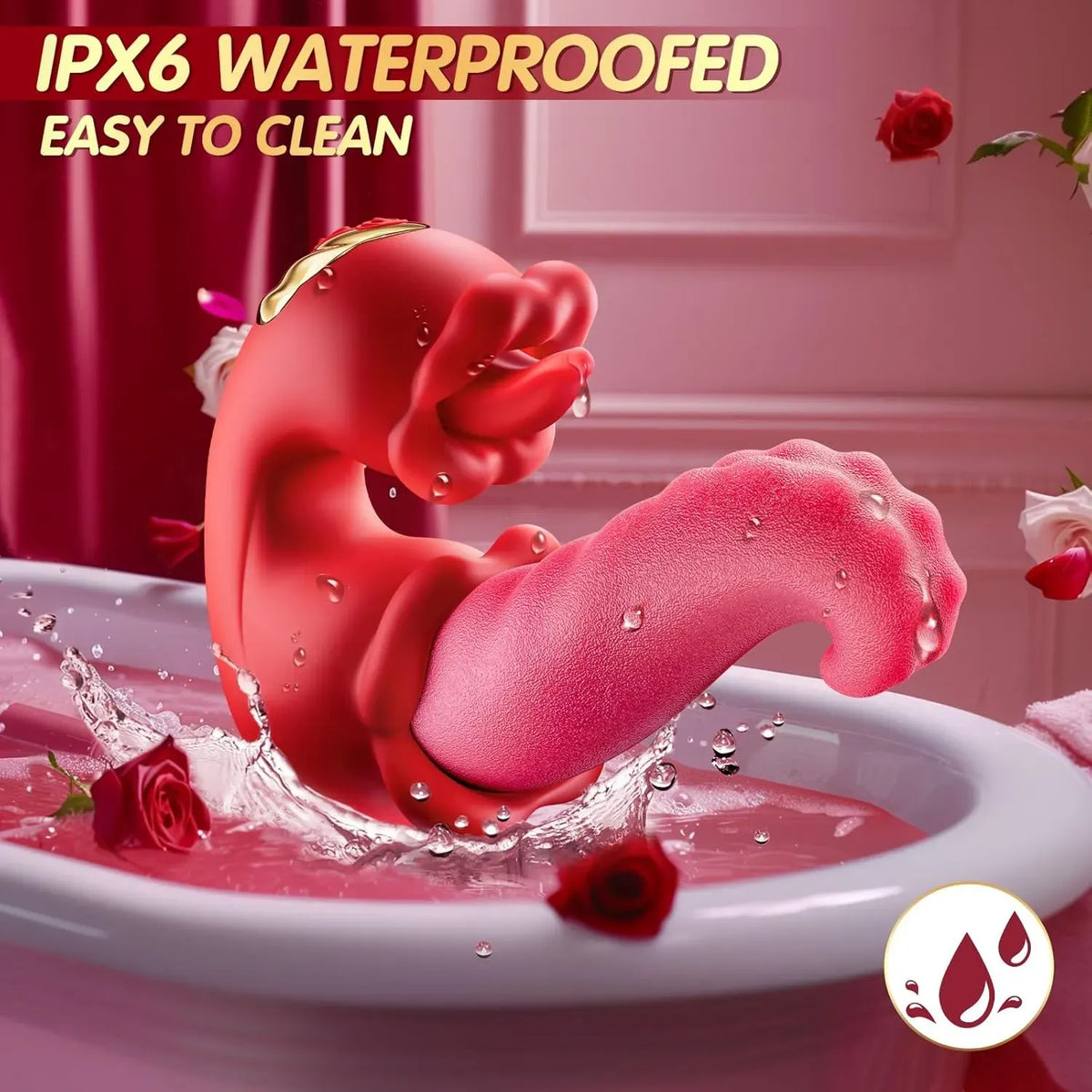 Rose X4 IPX6 water-resistant design for easier cleaning