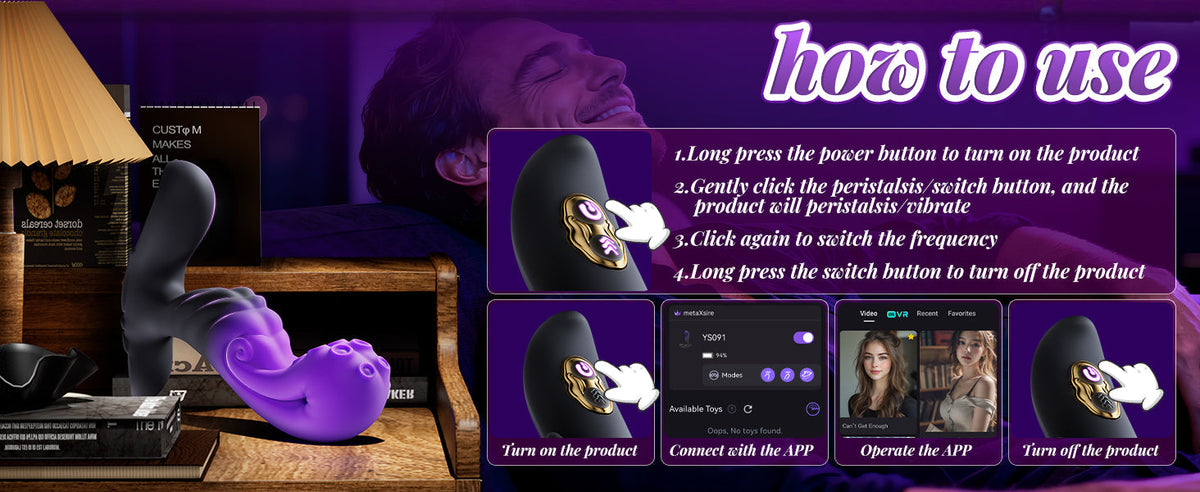 ST-PM-IP20 App-Controlled Peristaltic & Vibrating Prostate Massager