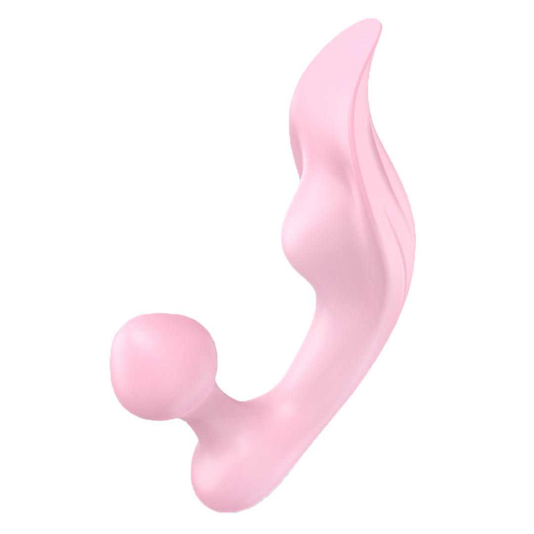 Pink Chomper-RCT rechargeable vibrator with ergonomic shape and textured clitoral stimulator.