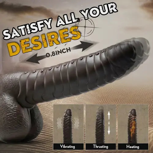 Rattlesnake 5 Vibrating 3 Thrusting Heating Function Fantastic Dildo Sweetstoy