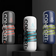 Black, white and blue color options for the manual stroker
