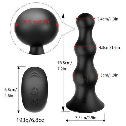 Wireless remote control electric telescopic prostate massager - inflatable Sweetstoy