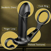 Finger Loop 10 Thrusting Vibrating Prostate Massager — feature overview graphic