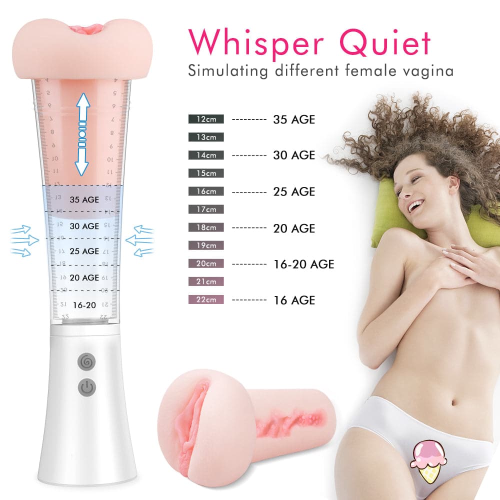 9 vibrating real vagina inverted penis pump