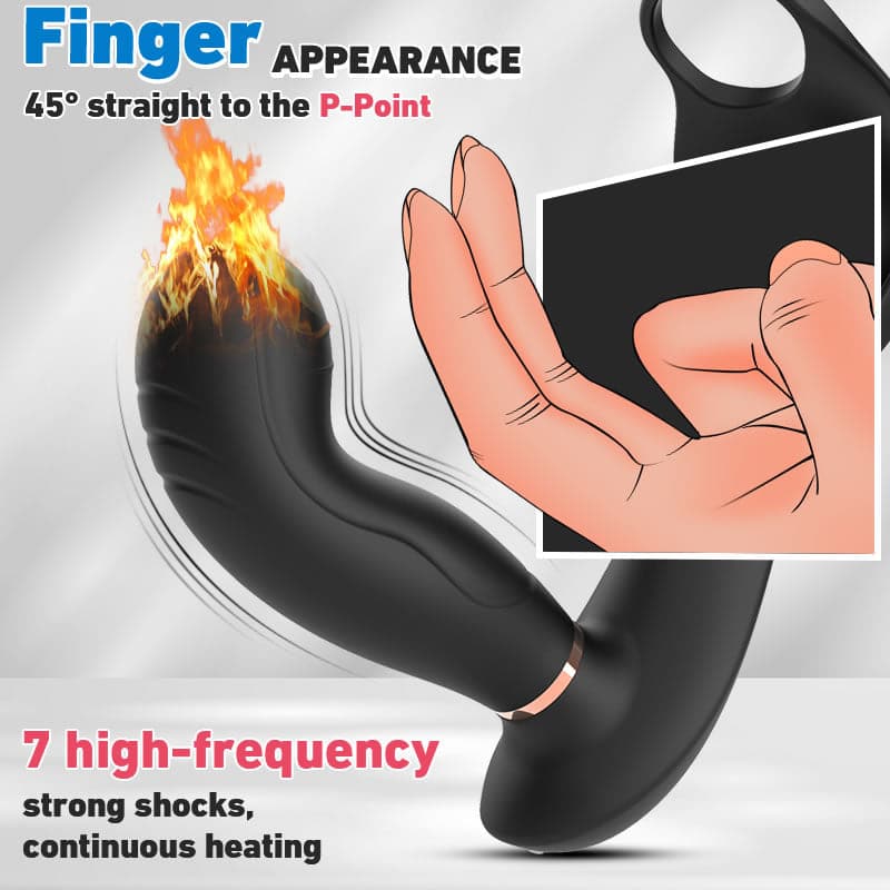Cock Ring And Vibrating Butt Plug —— 2 In 1