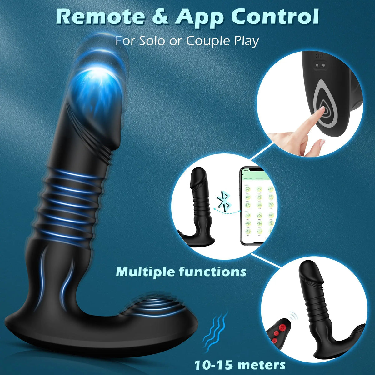 Alessandro prostate massager with app and remote control up to 10–15 metres