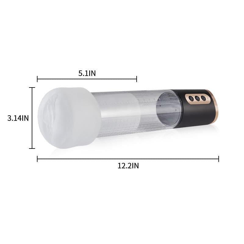 2 In1 Transparent Penis Enlargement Penis Pump —— Realistic Masturbator Sleeve