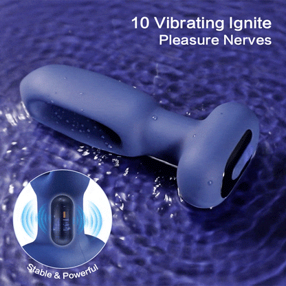 Ryza - 10 Tapping 10 vibrating Anal Therapy Toy with Remote Control Sweetstoy