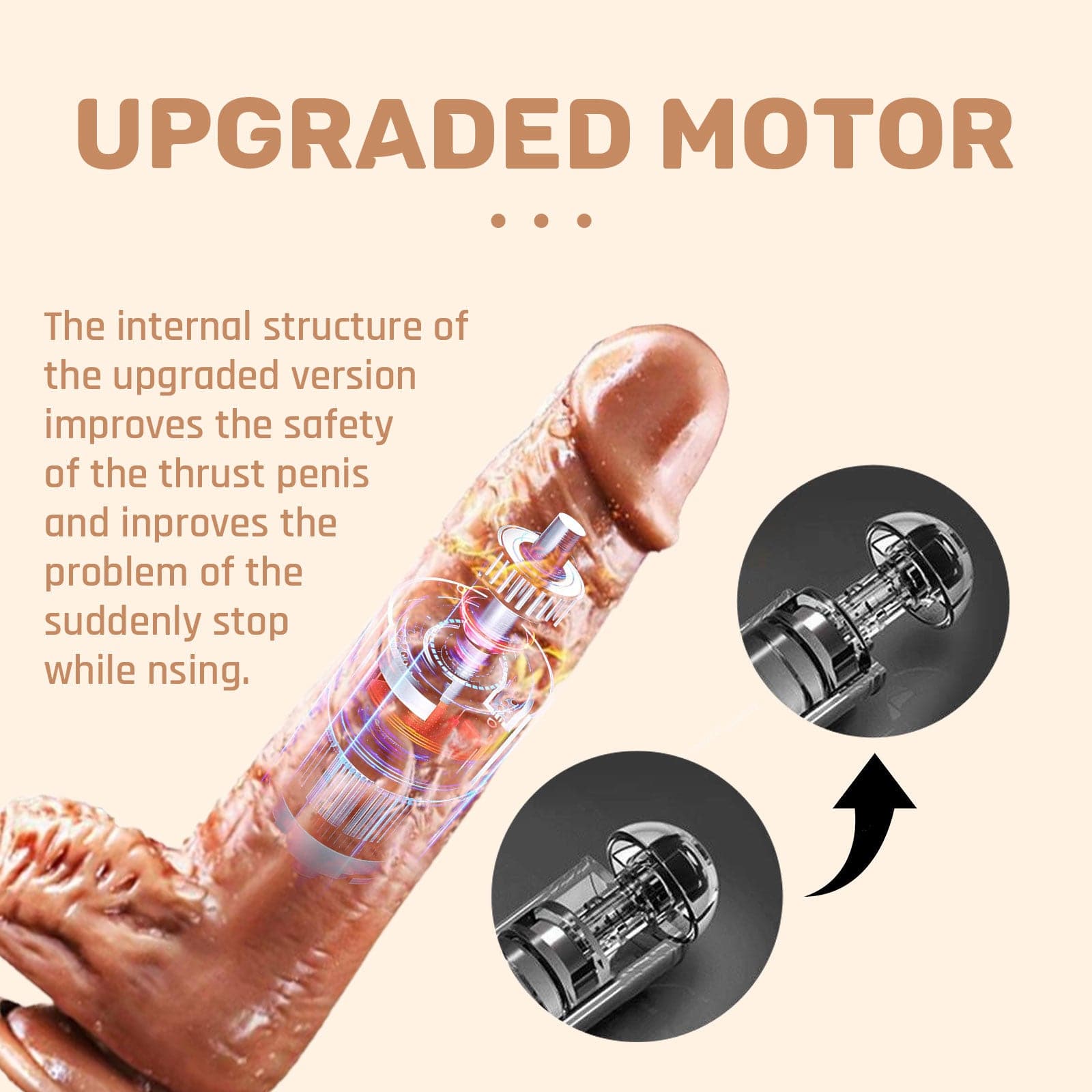With remote control in automatic heating retractable dildo - 10 kinds of vibration