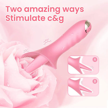 Clitoral Tongue Lick Vibrator with 10 Vibration Modes Sweetstoy