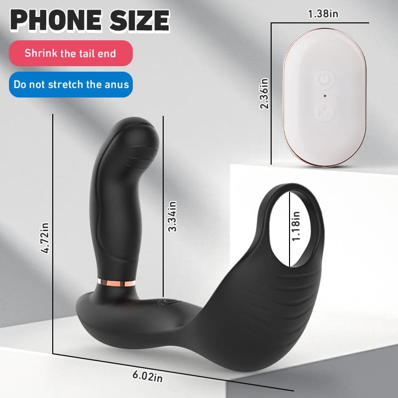 Cock Ring And Vibrating Butt Plug —— 2 In 1