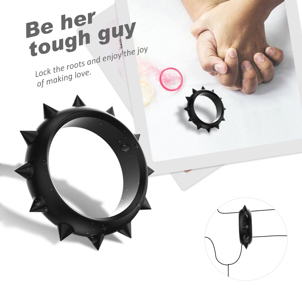 Black gear-shaped high-stretch penis ring Sweetstoy