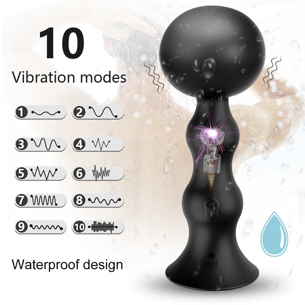 Wireless remote control electric telescopic prostate massager - inflatable