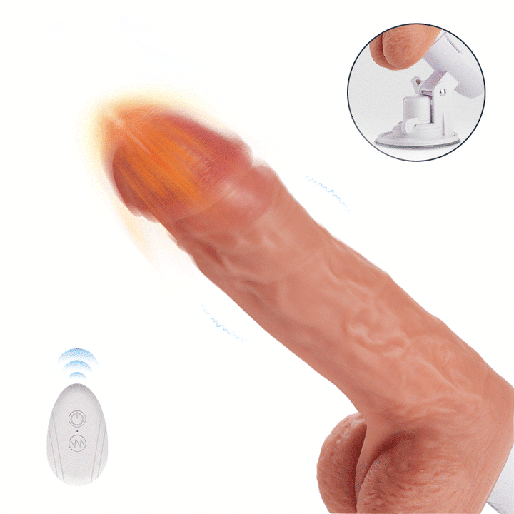Cal-8 Thrusting Rotating Vibrating Multi-angle Heating Dildo Remote Control — main product view