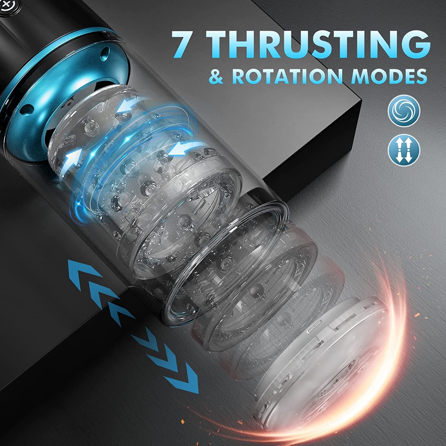 Automatic Male Masturbators Cup, Male Masturbator Toy with 7 Thrusting & Rotating