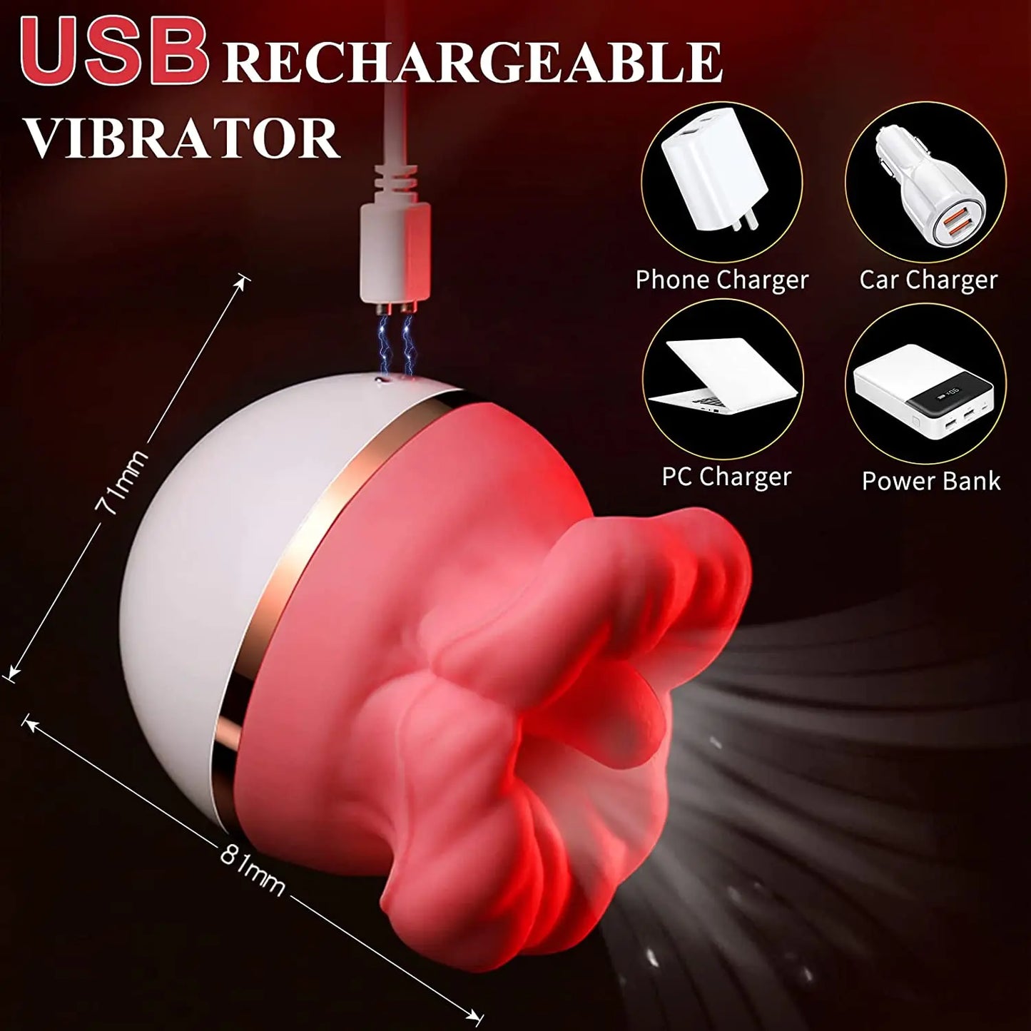 Rose Toy for Woman Tongue Licking Suction Vibrator Sweetstoy