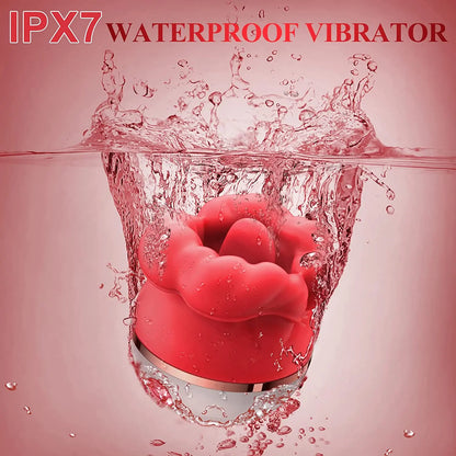 Rose Toy for Woman Tongue Licking Suction Vibrator Sweetstoy