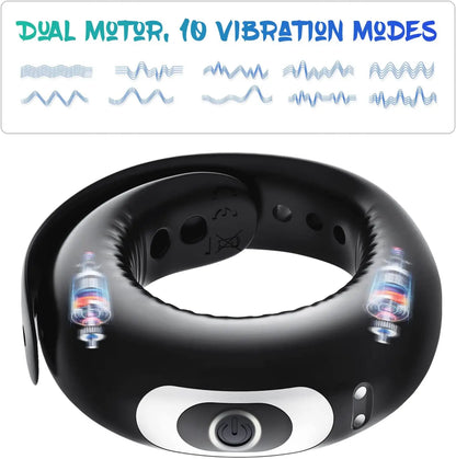 Vibrating Penis Ring with Adjustable Buckle Sweetstoy