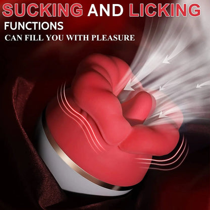 Rose Toy for Woman Tongue Licking Suction Vibrator Sweetstoy