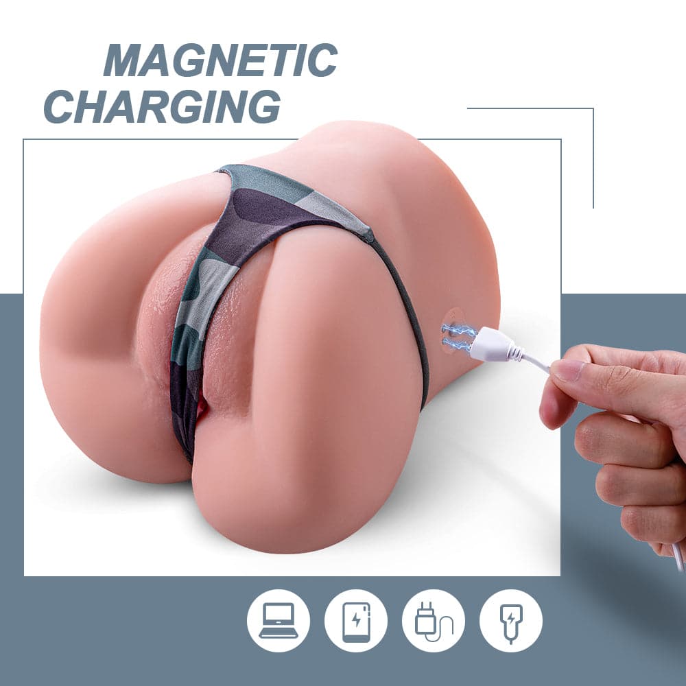 5.73lb Vibratable Spiral Vagina Simulated Labia Natural Material Washable Magnetic Suction Charging Sweetstoy