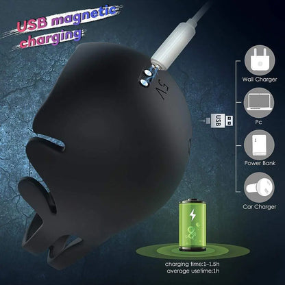 9 Speed Vibrating Penis Ring With Testicles ——1.29 Inch Sweetstoy