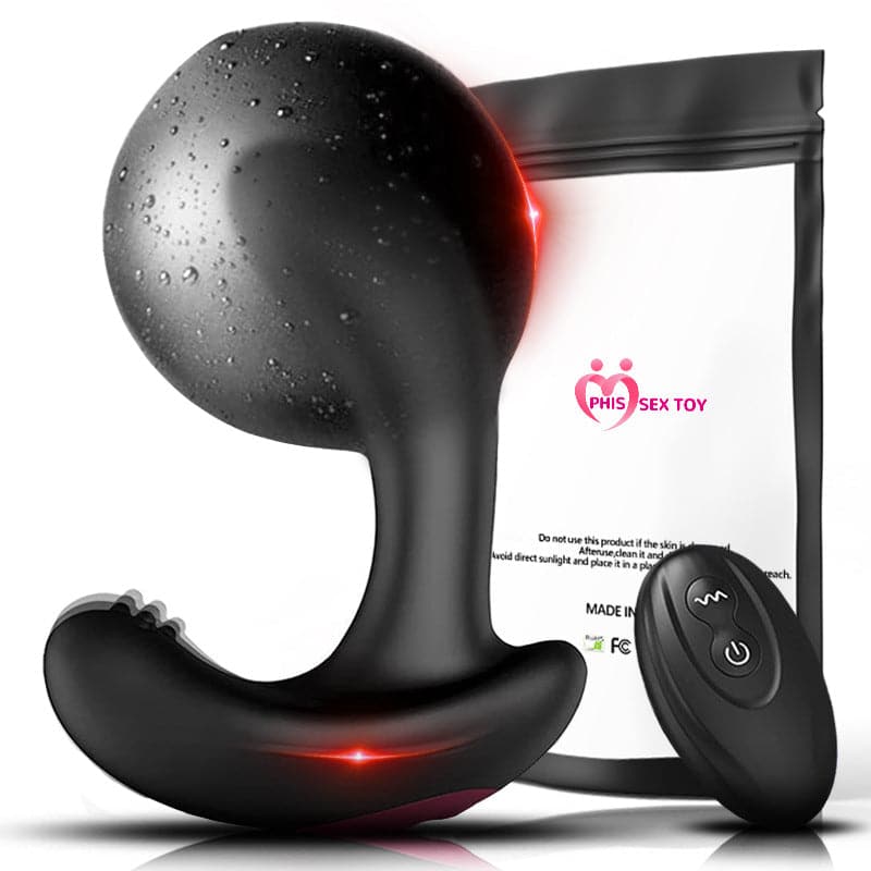 Anal expansion prostate massager remote control inflatable anal plug